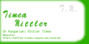timea mittler business card