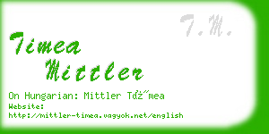timea mittler business card